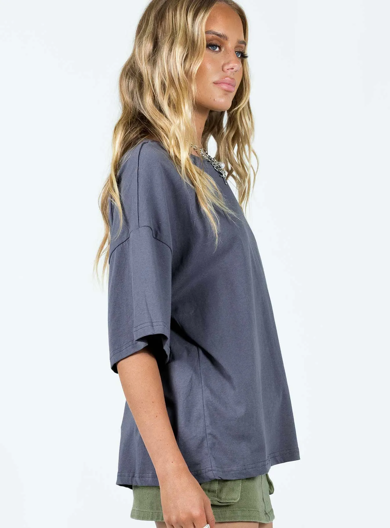 222 Alignment Oversized Tee Slate