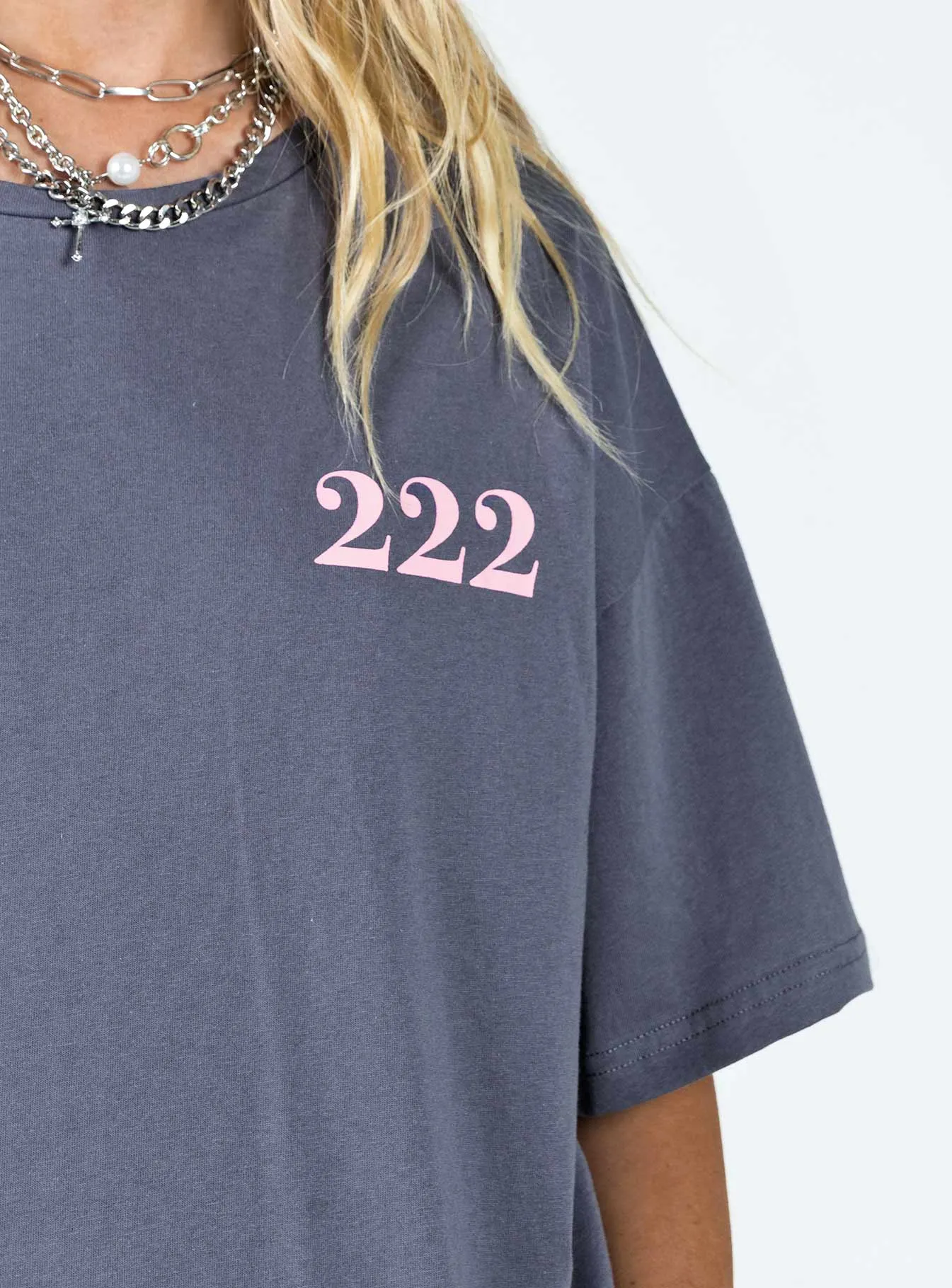 222 Alignment Oversized Tee Slate