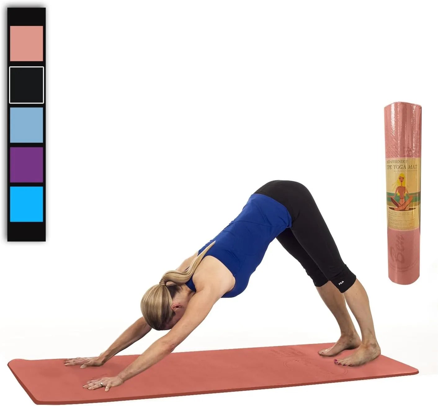 8mm Thick Yoga Mat for Men & Women - 72"x24" TPE Non-Slip Exercise Workout Mat for Home, Gym, Outdoor - Eco-Friendly Pilates Fitness Floor Washable Yoga Matts Excersing Equipment