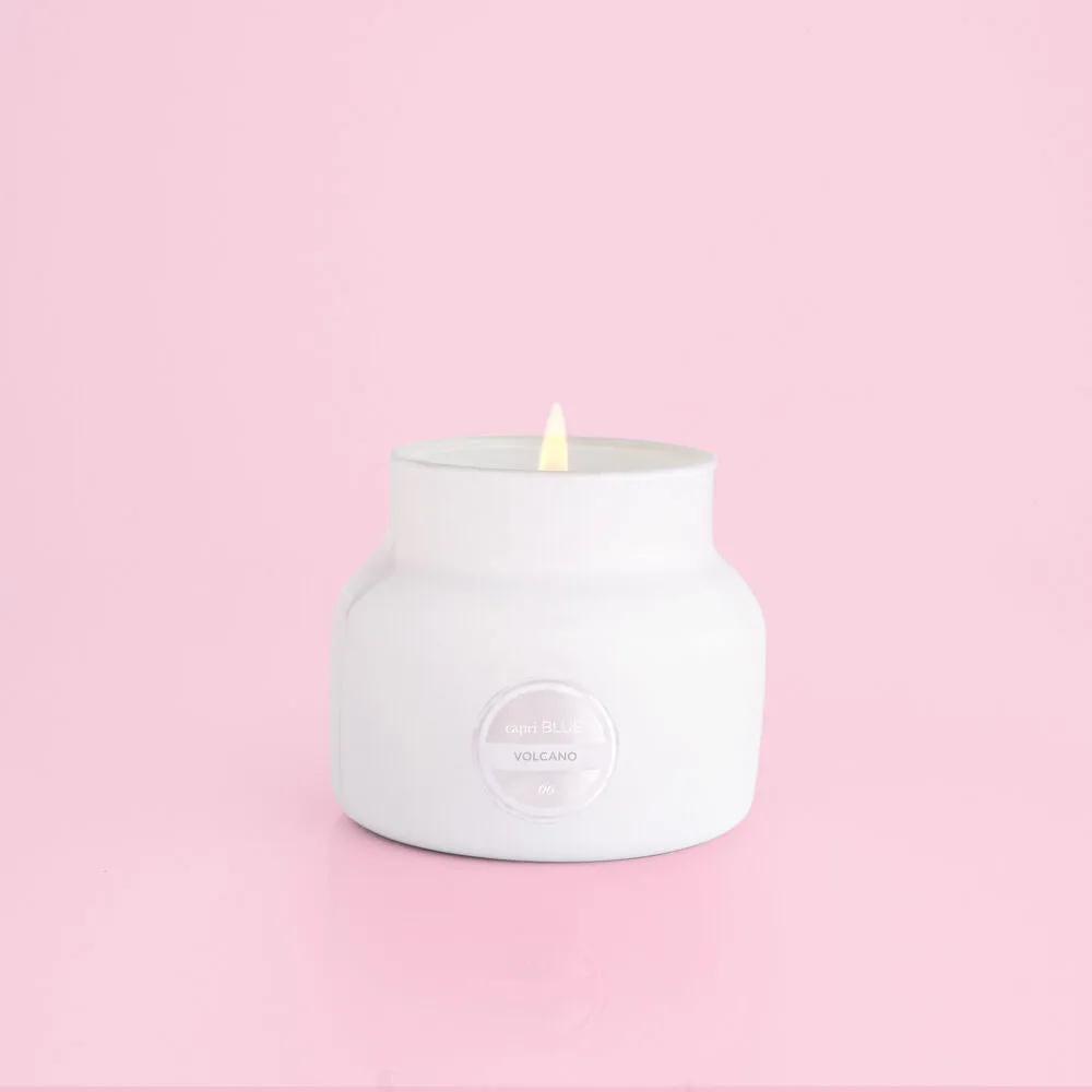 8oz White Petite Candle, Volcano | Capri Blue