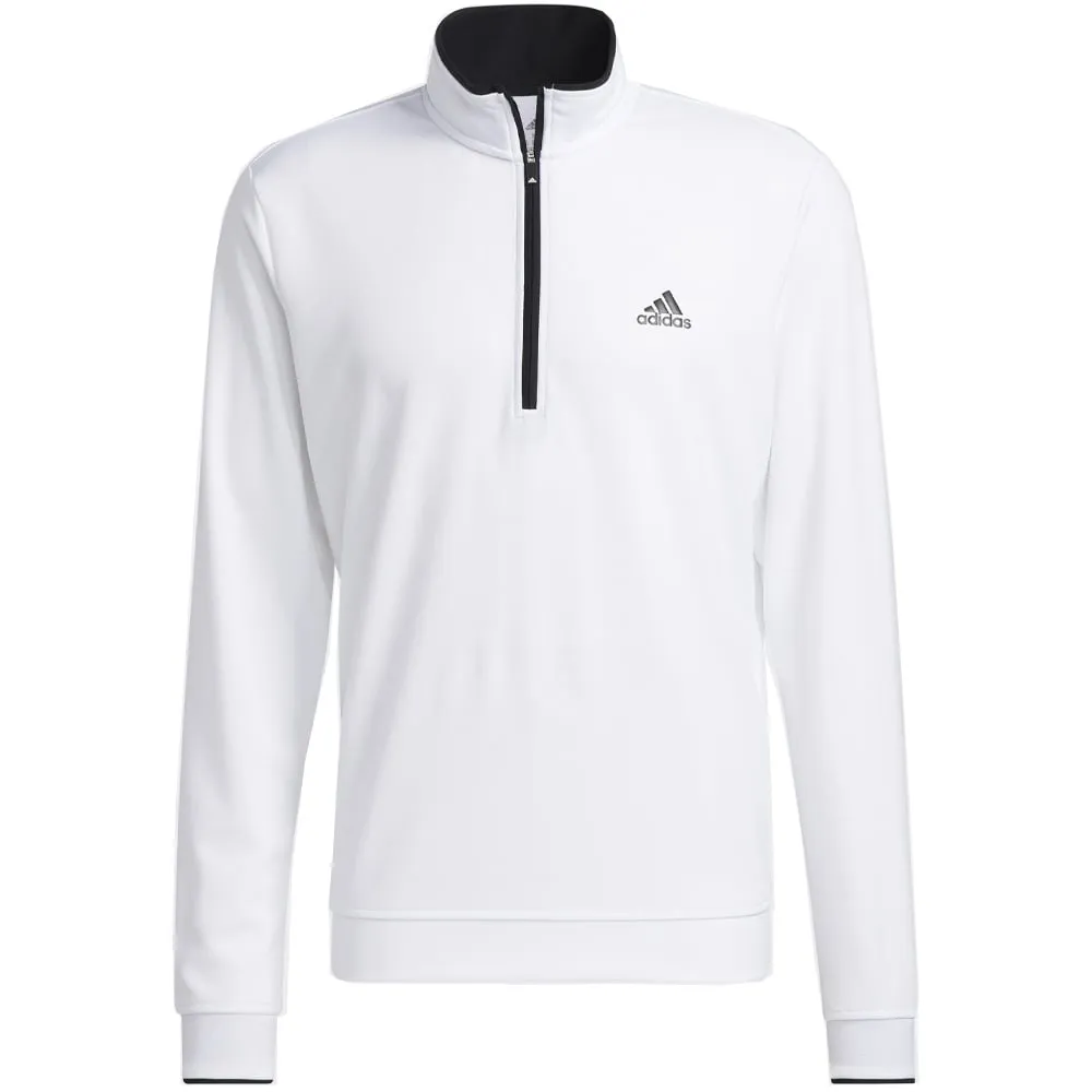 adidas Lightweight 1/4 Zip Pullover - White