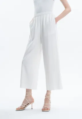 Ankle Length Textured Solid Pants