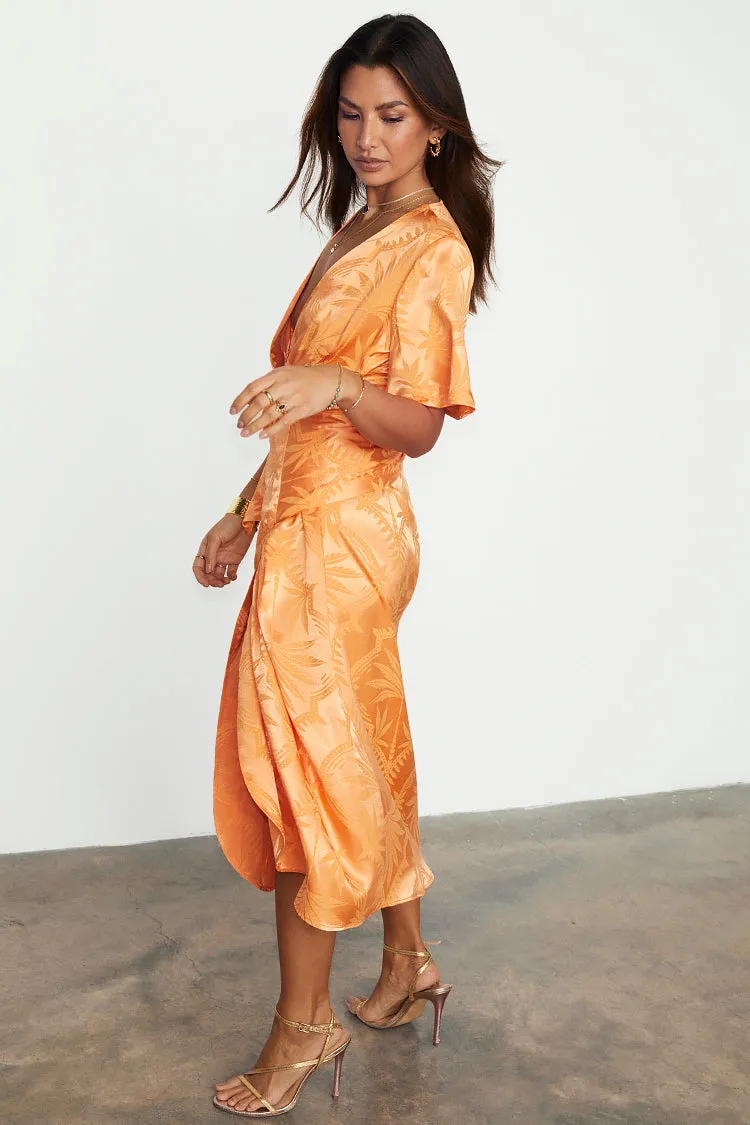 Apricot Palm Vienna Dress