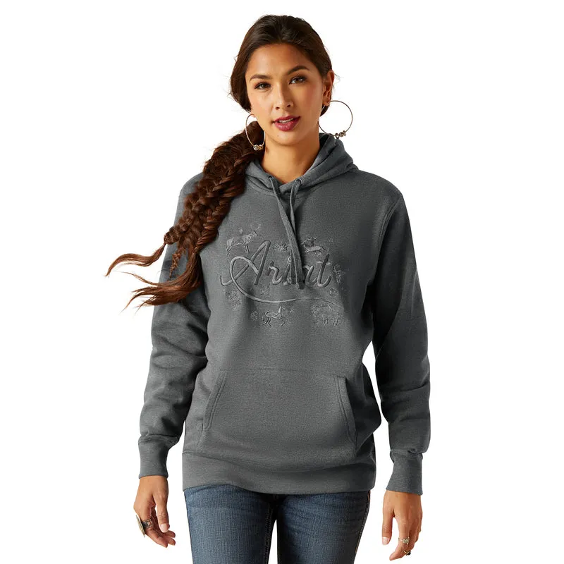 'Ariat' Women's Stories Hoodie - Charcoal Heather