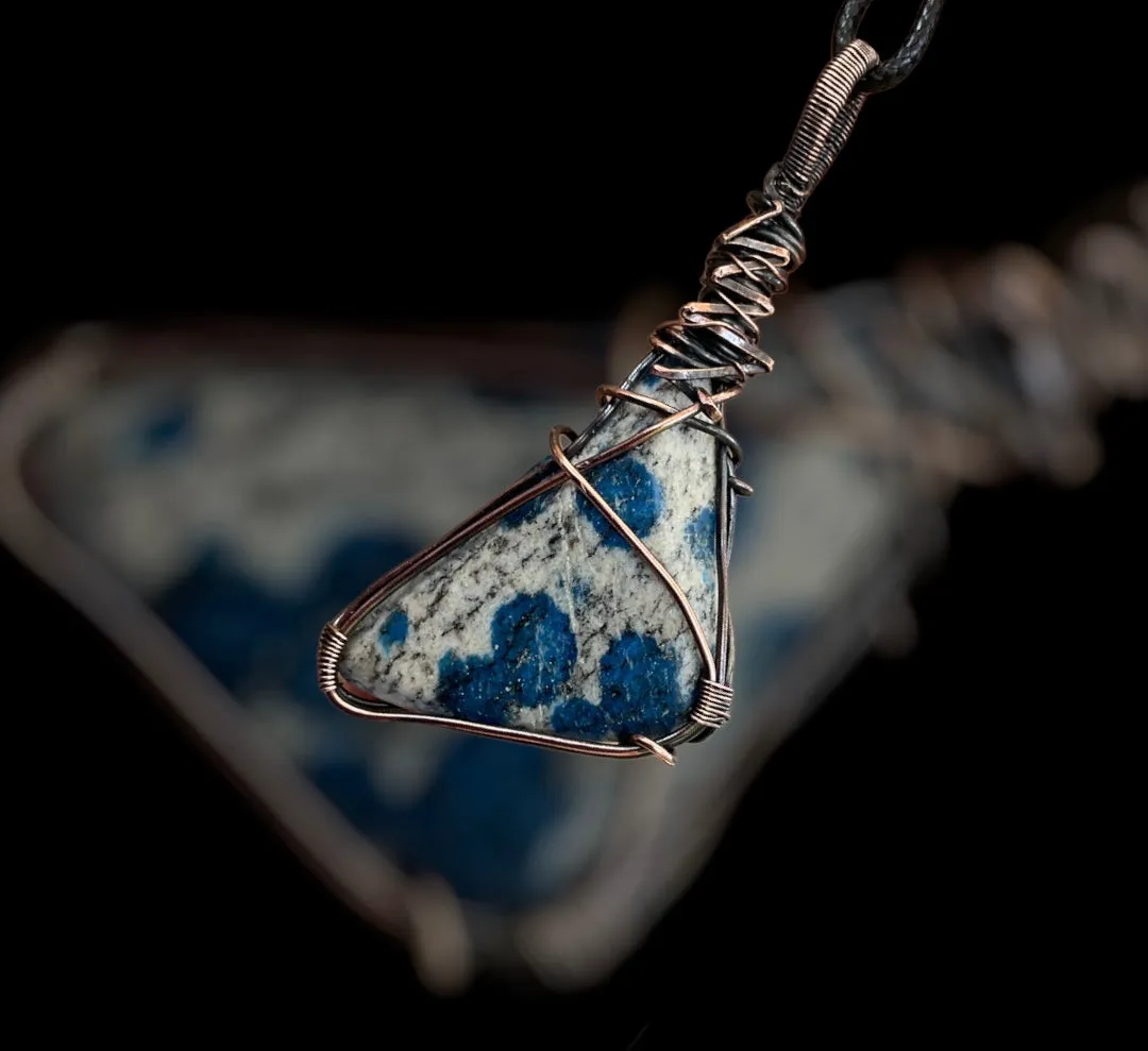 Azurite K2 In Granite Pendant