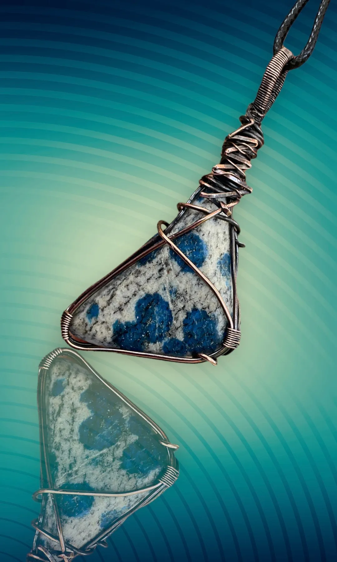 Azurite K2 In Granite Pendant