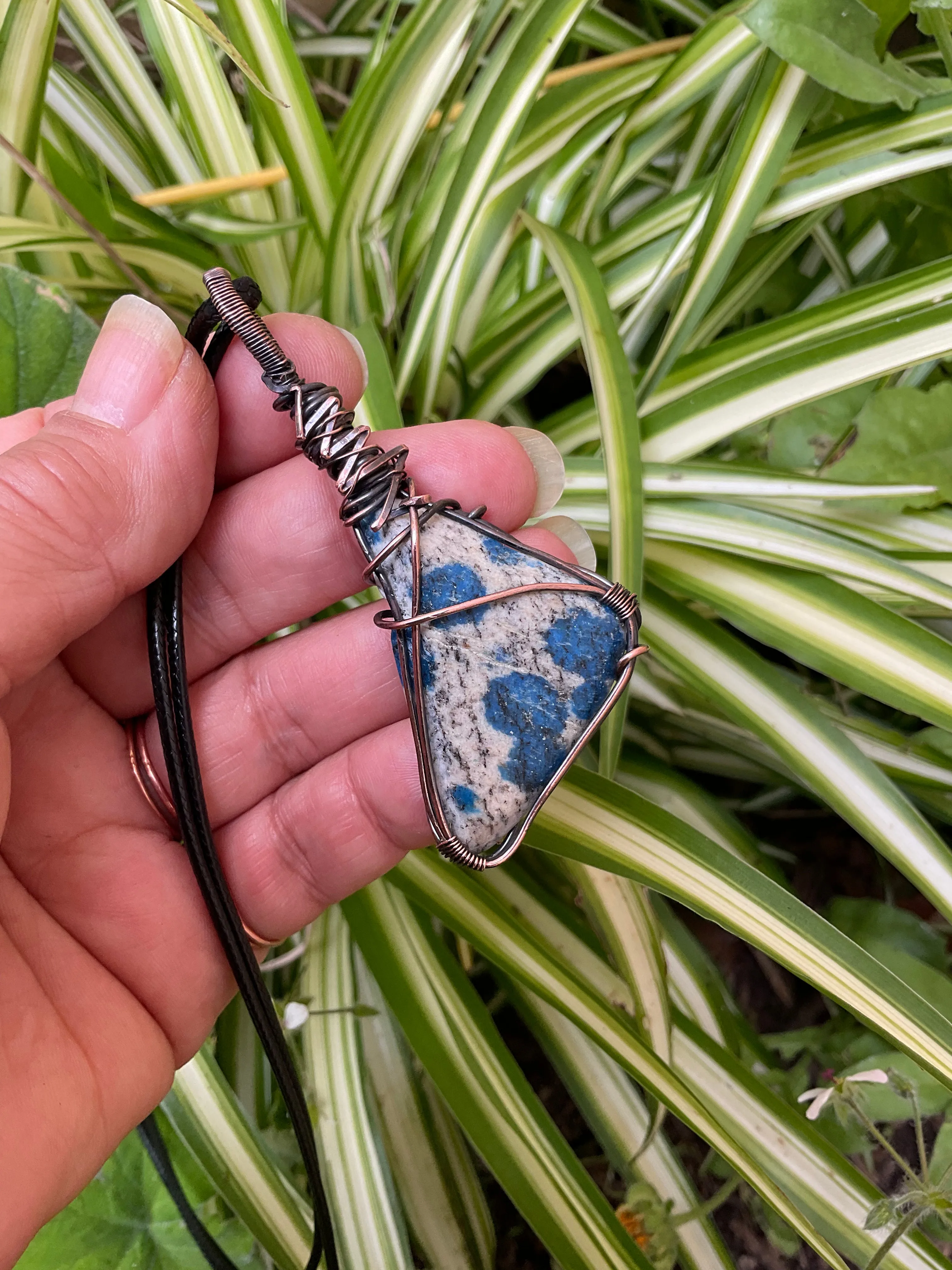 Azurite K2 In Granite Pendant