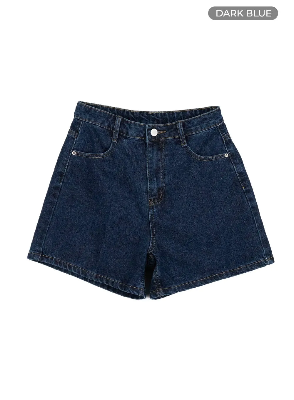 Basic Denim Light Washed Shorts OU411