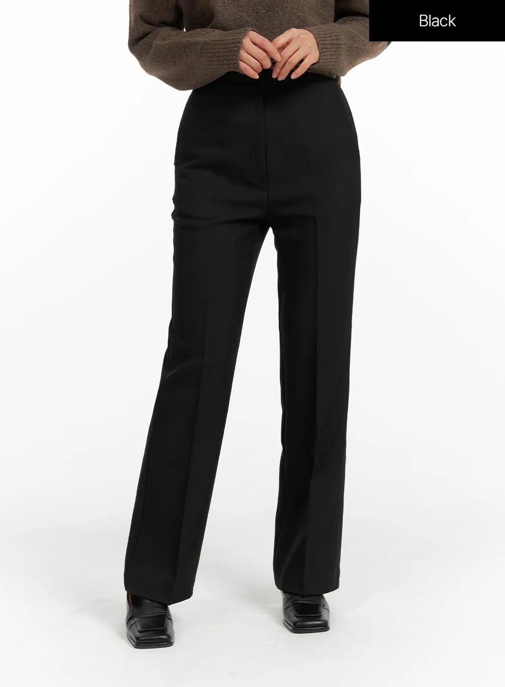 Basic Straight-Fit Tailored Pants OF419