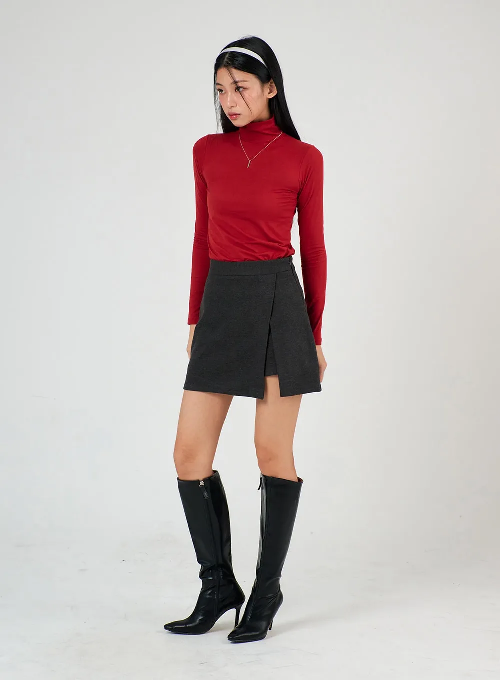 Basic Turtleneck Long Sleeve Top IJ403