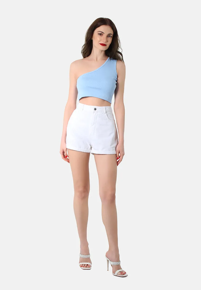 Basic Upturn Hem Shorts