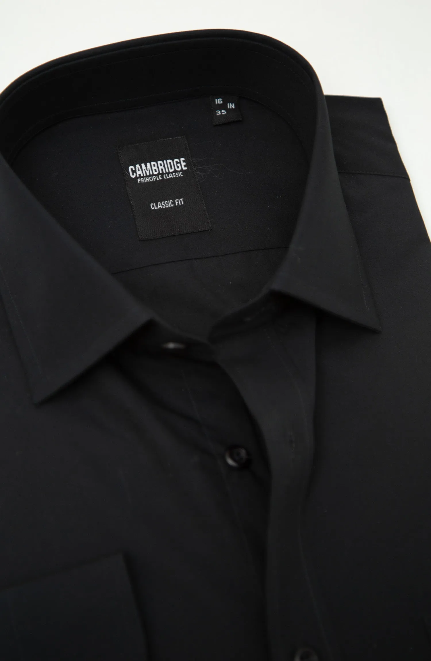 Black Plain Formal Shirt