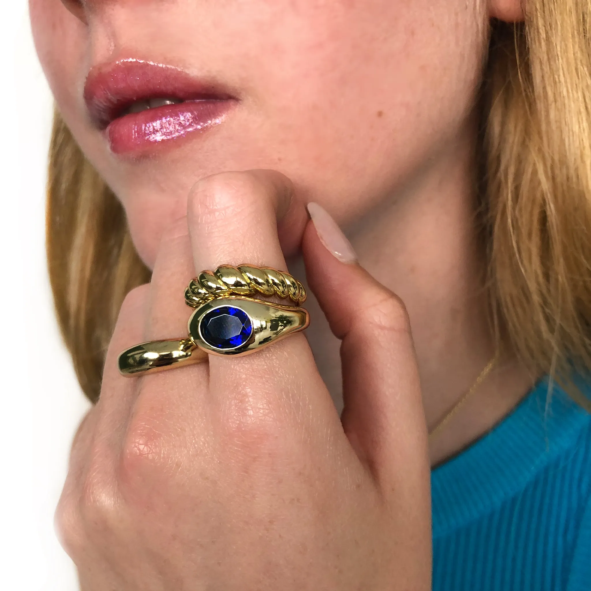 Blue Eye Stone Ring