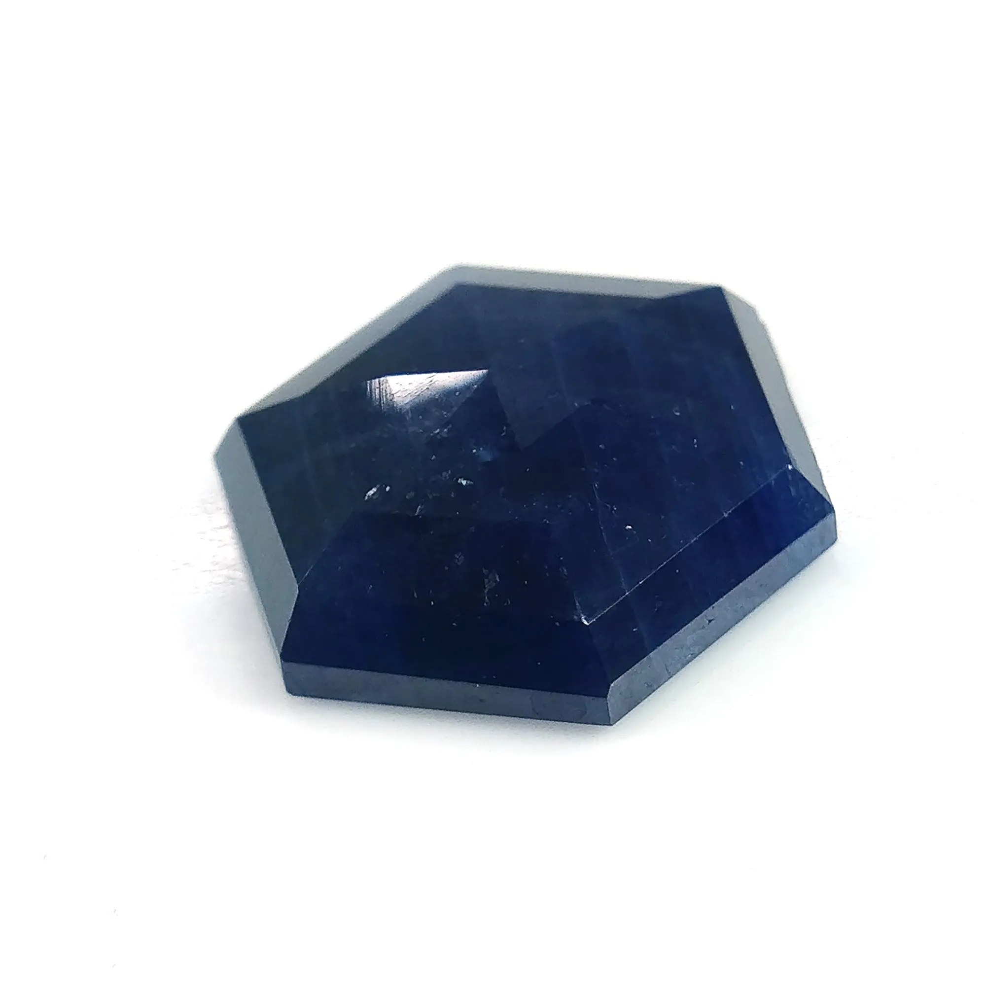 BLUE SAPPHIRE Gemstone Step Cut : 19.90cts Natural Untreated Unheated Sapphire Hexagon Shape 20*17mm (With Video)