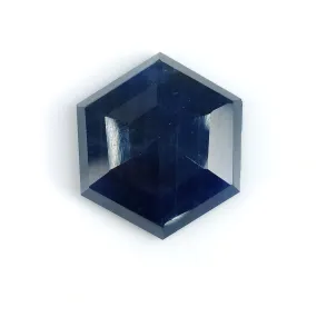 BLUE SAPPHIRE Gemstone Step Cut : 19.90cts Natural Untreated Unheated Sapphire Hexagon Shape 20*17mm (With Video)