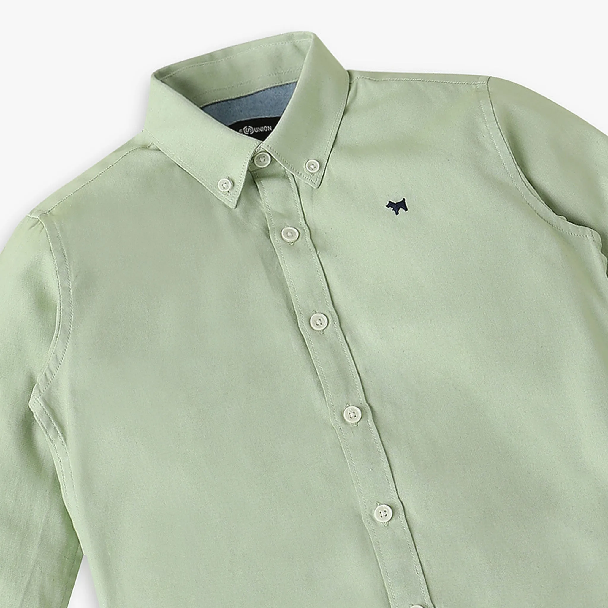 Boy's Regular Fit Solid Shirt