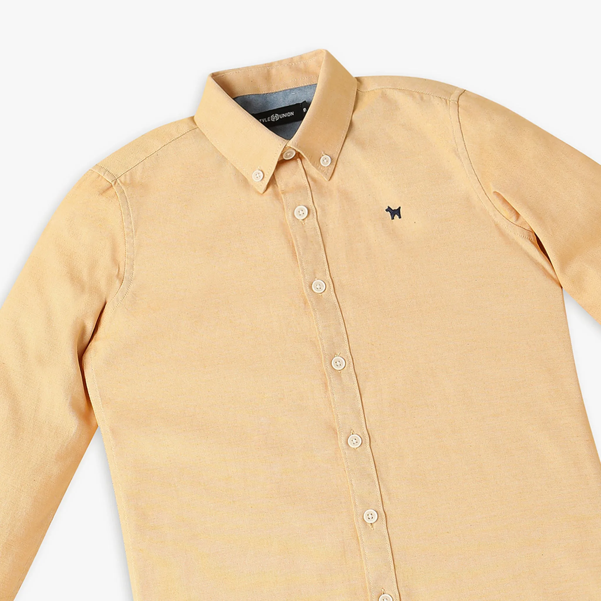 Boy's Regular Fit Solid Shirt