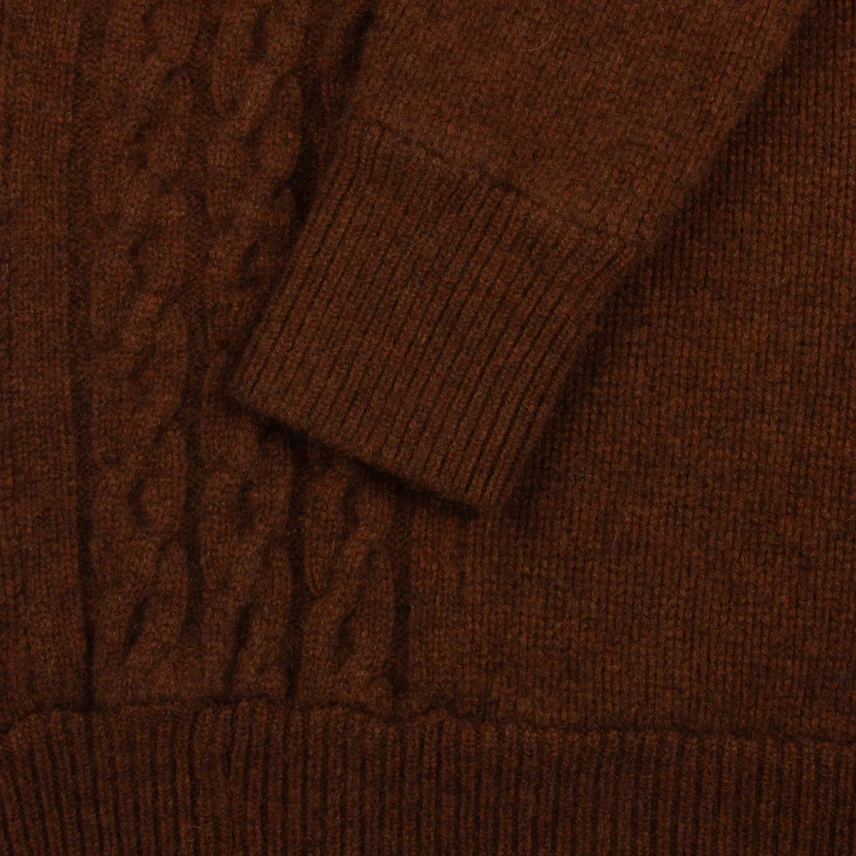 Cable Knit Cashmere Turtle Neck