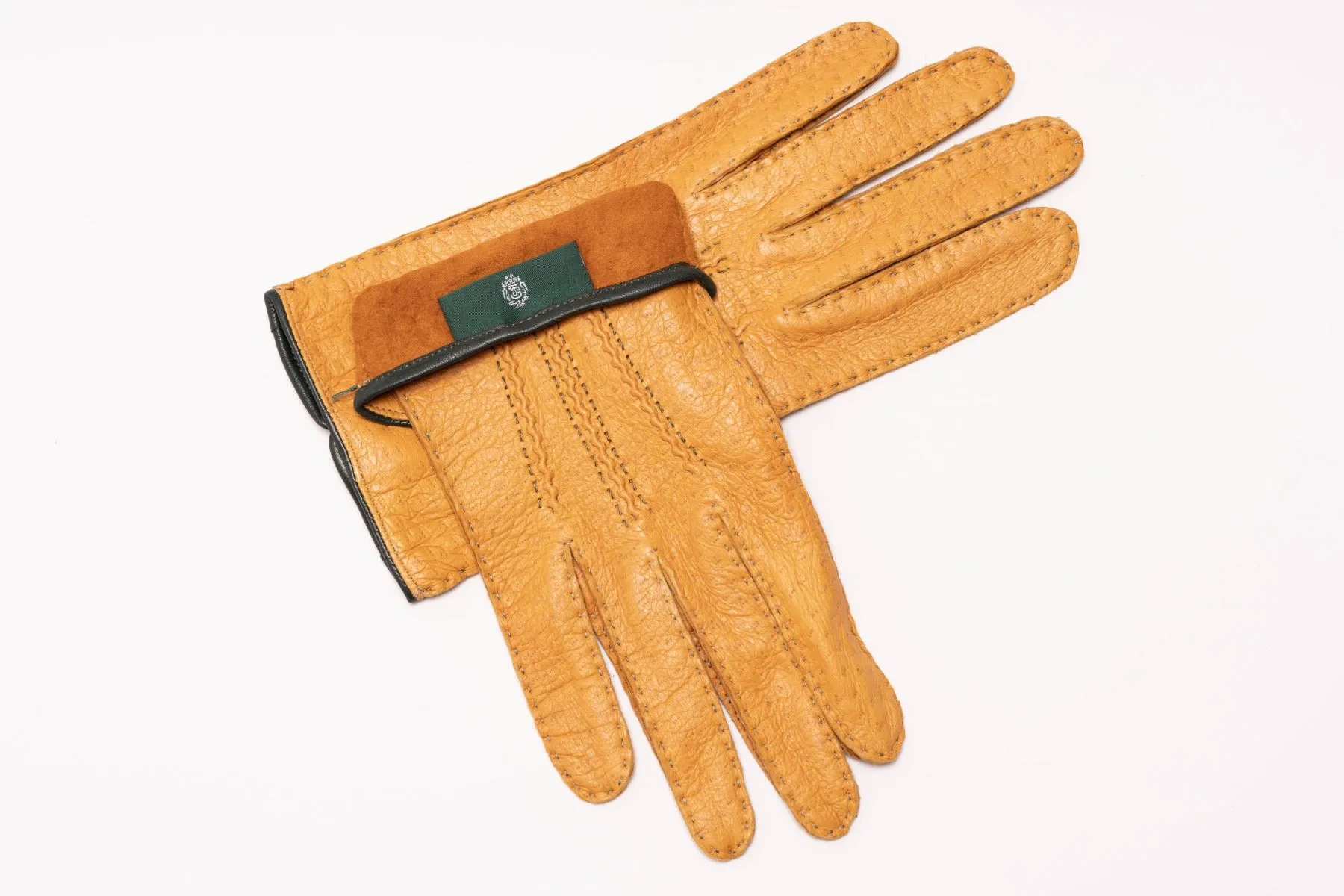 Chamois Yellow Unlined Peccary Gloves