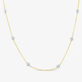 Classic 10 Diamond By The Yard Two-Tone 1.50CT Necklace