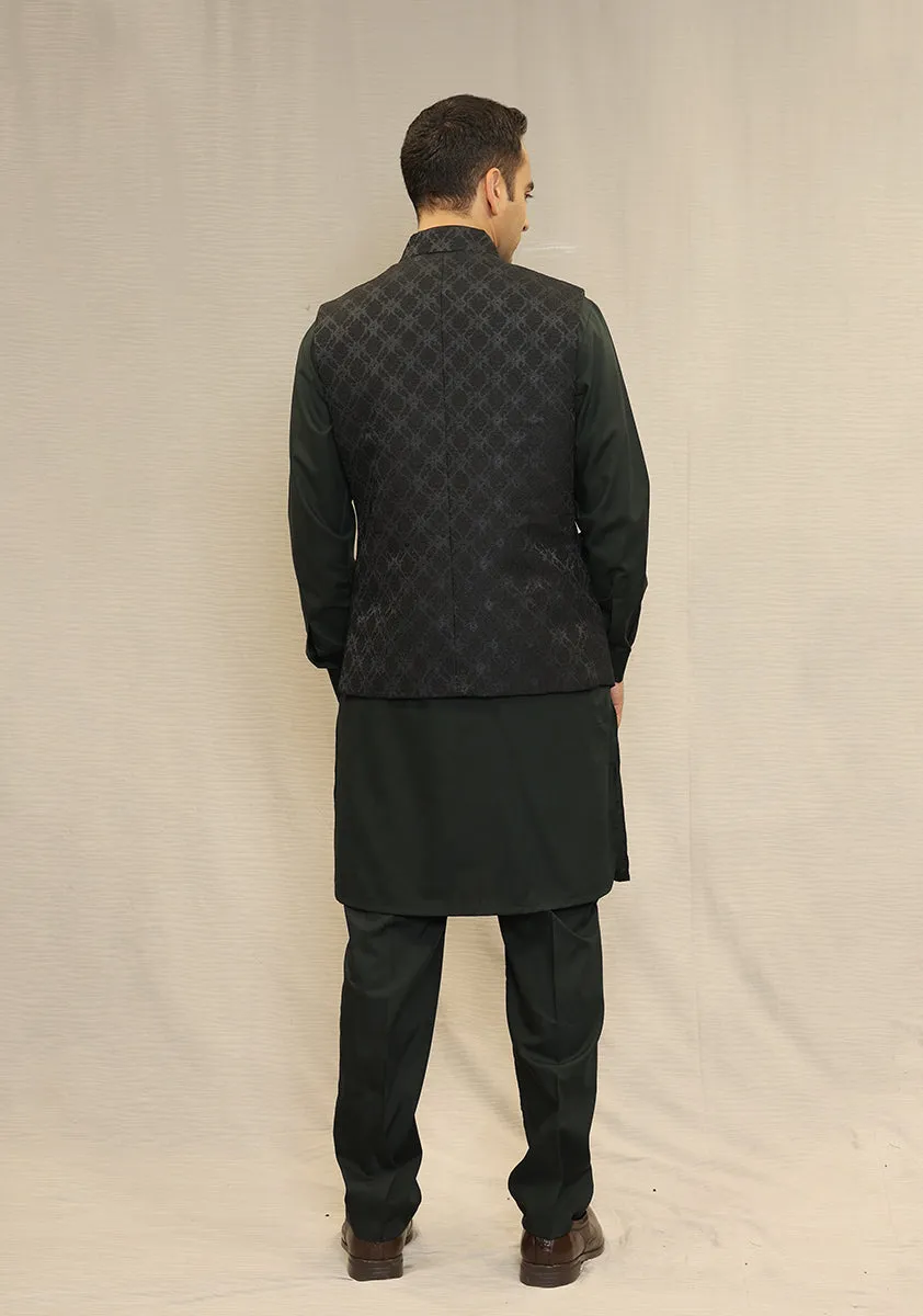 Classic Jamawar Tap Shoe Traditional Waistcoat