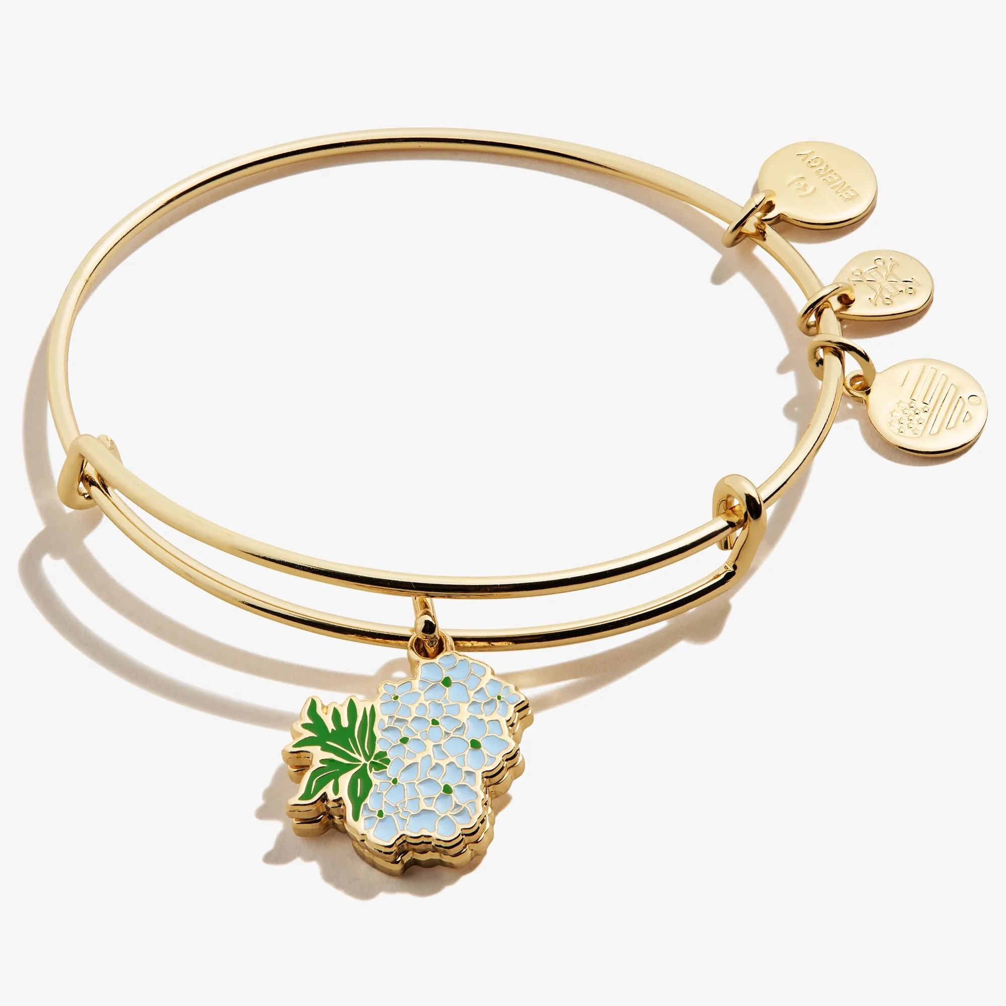 Delphinium Flower Mantra Charm Bangle