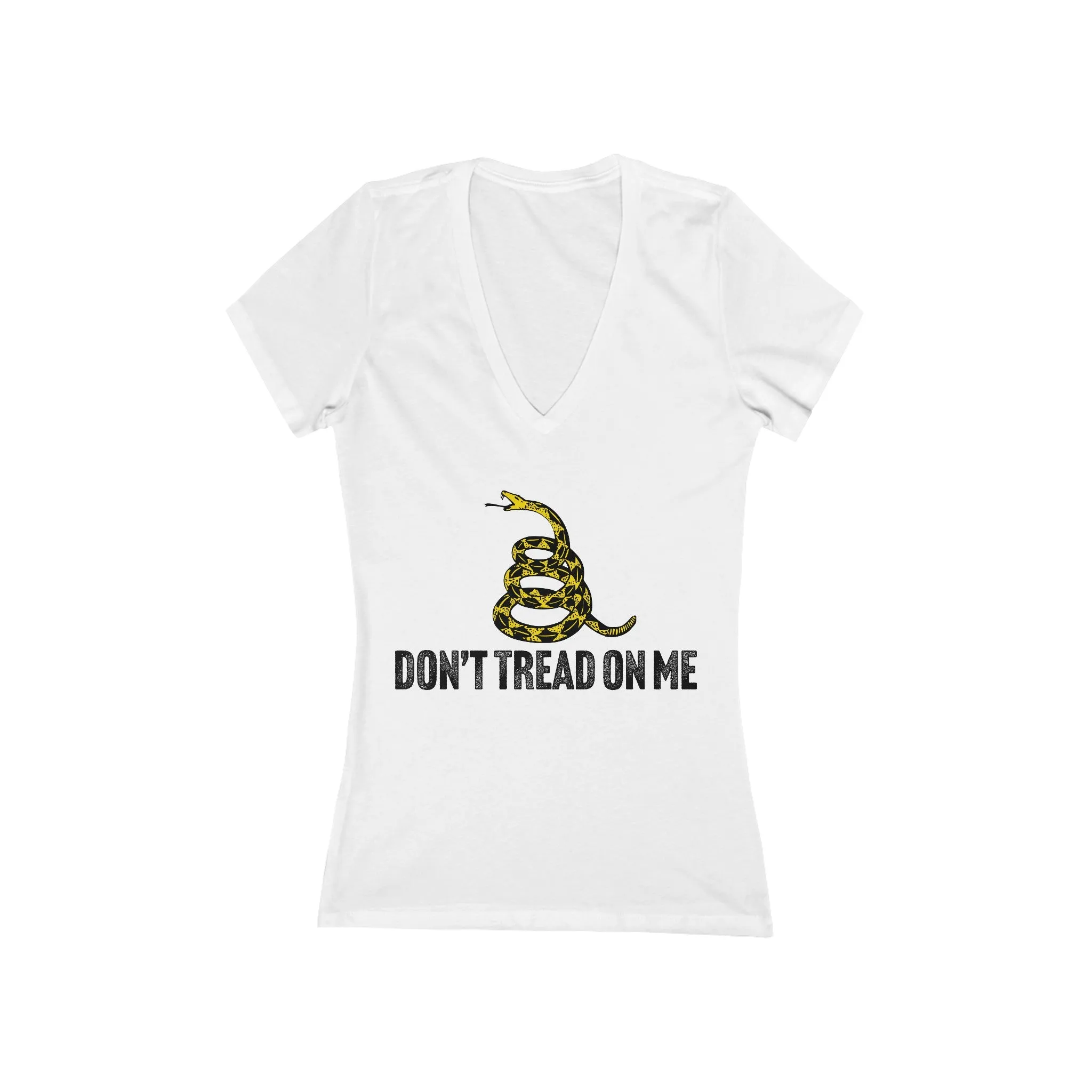 Don't Tread On Me Women's Jersey Short Sleeve Deep V-Neck Tee