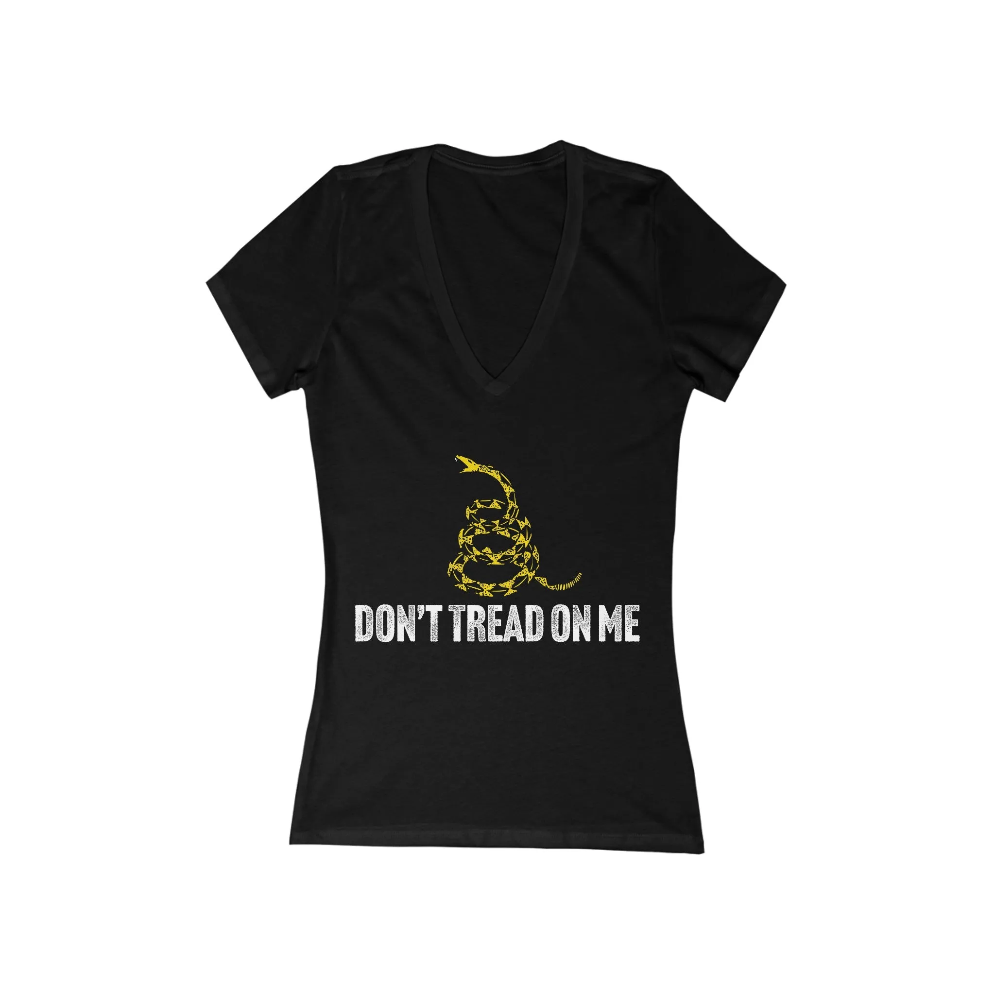 Don't Tread On Me Women's Jersey Short Sleeve Deep V-Neck Tee