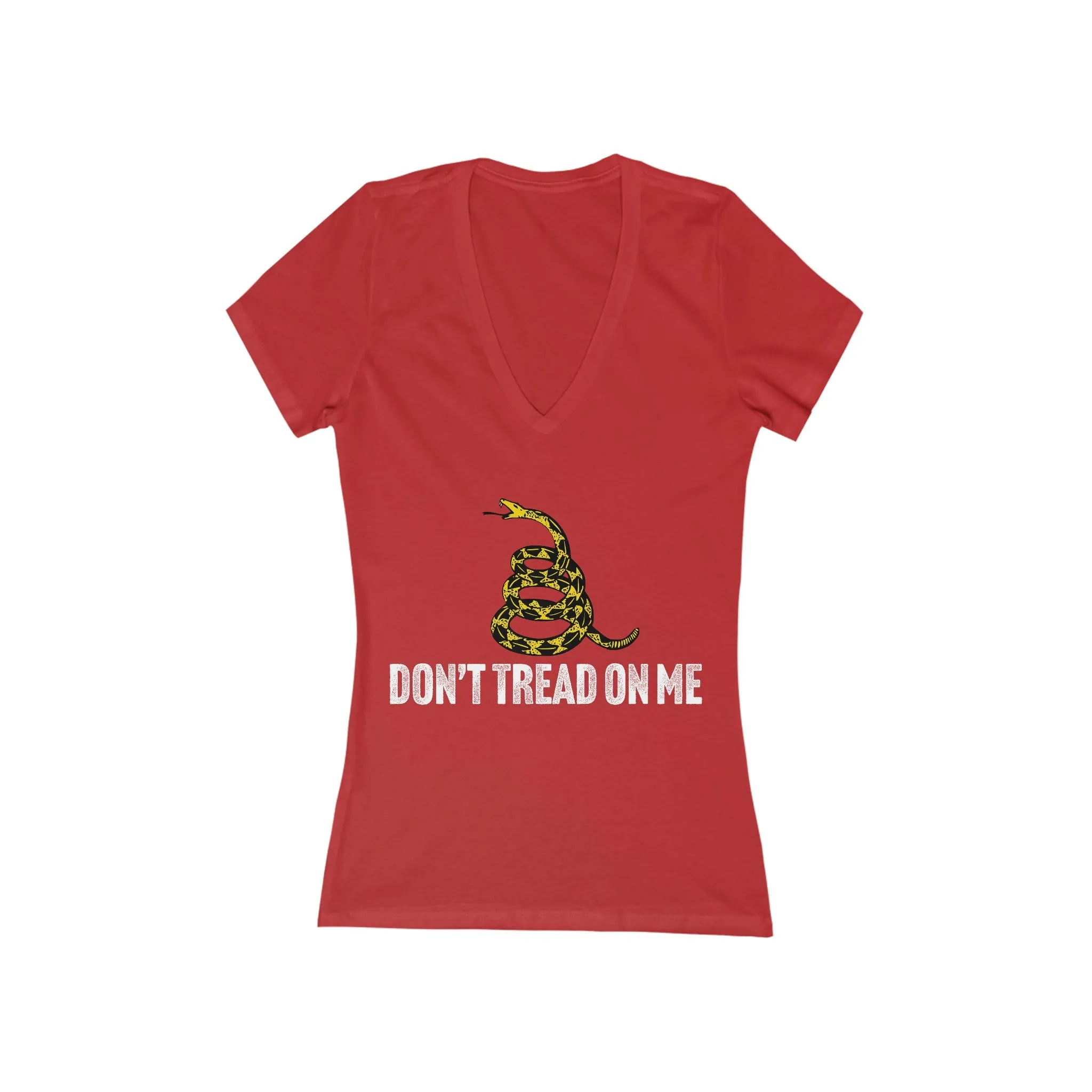 Don't Tread On Me Women's Jersey Short Sleeve Deep V-Neck Tee