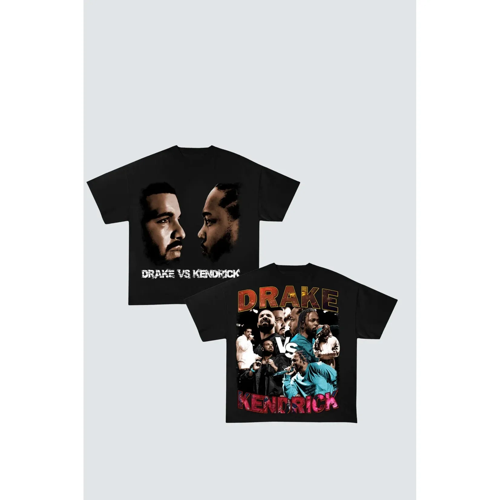 Drake vs Kendrick Graphic T-Shirt 'Black'