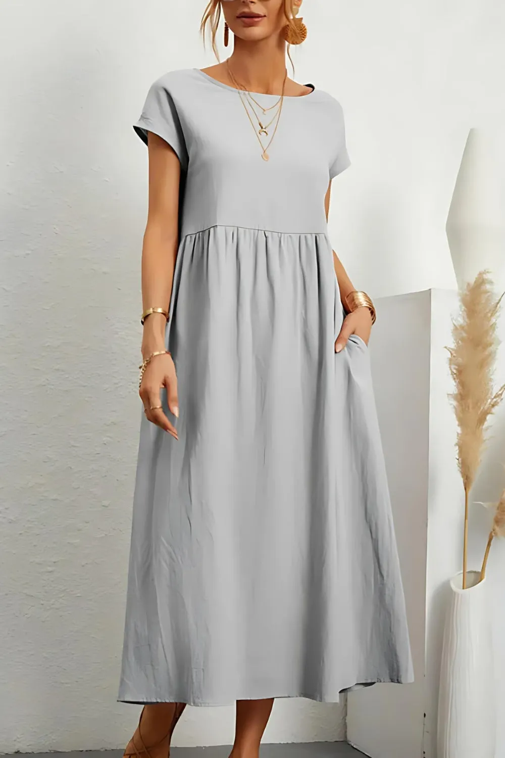 Elegant Summer Linen Dress