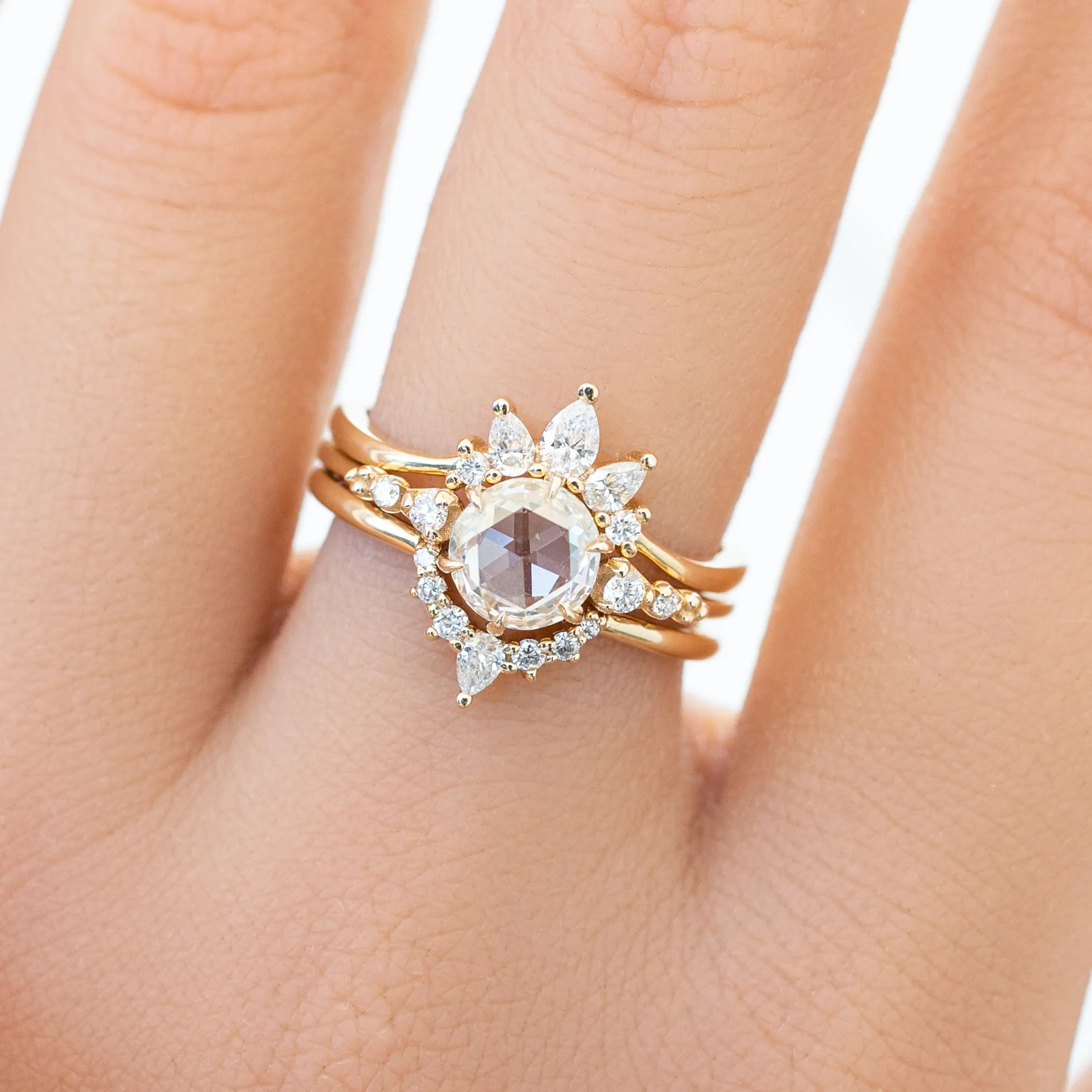 Estel Fleur Rose Cut Diamond Ring