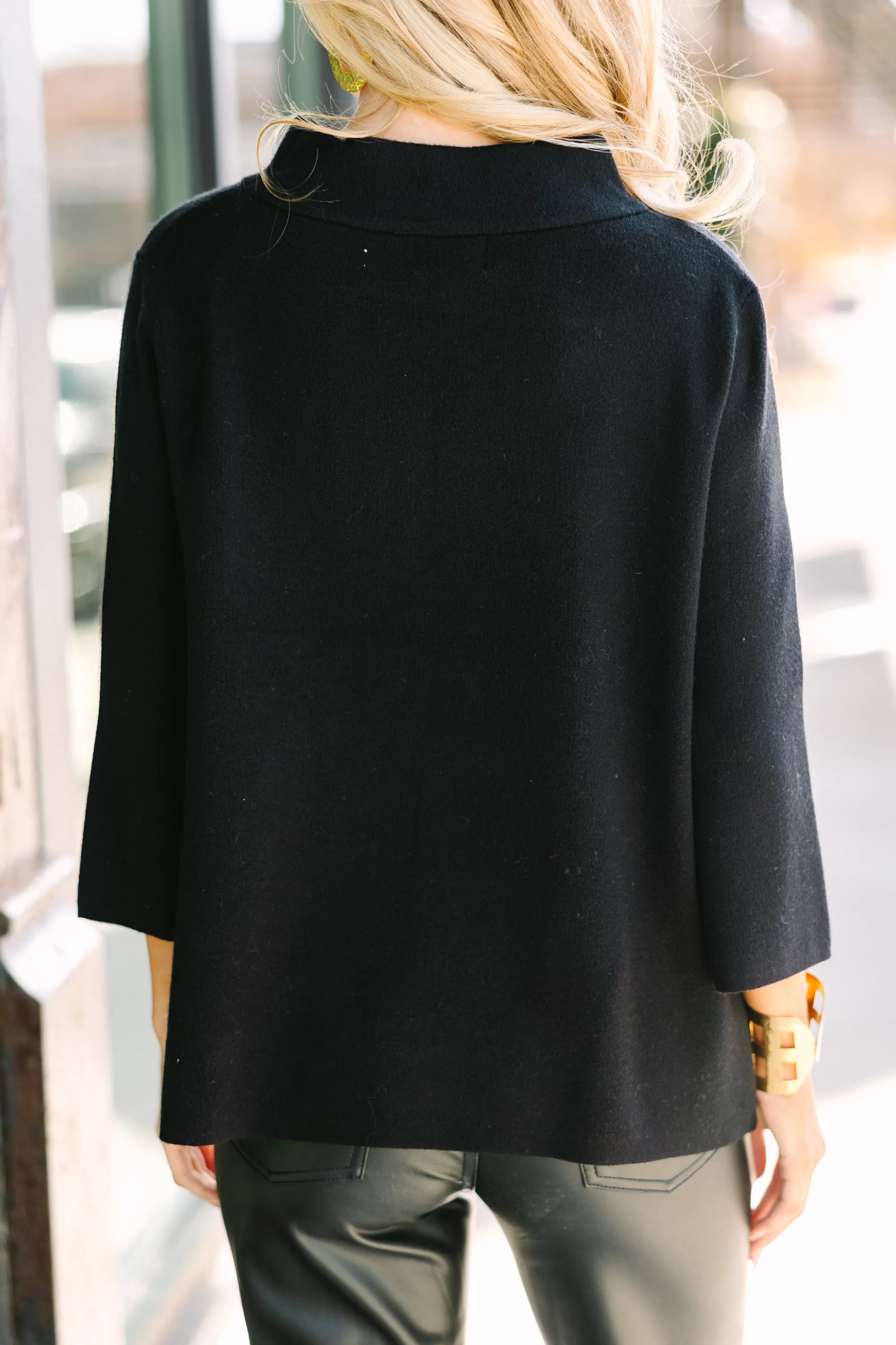 Fate: Feeling Fine Black Mock Neck Sweater