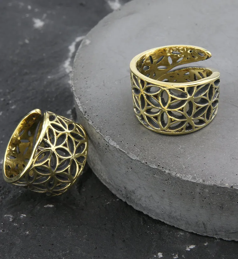 Flower Of Life Brass Ring