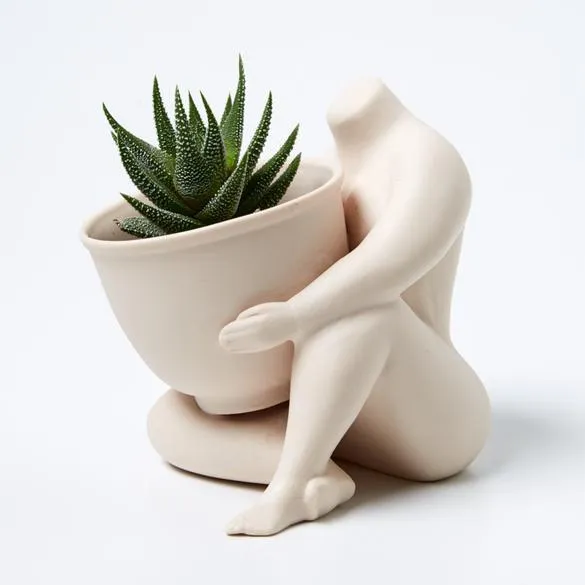 Gather Bowl Flesh Nude Planter