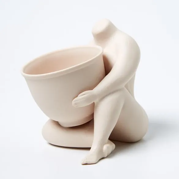 Gather Bowl Flesh Nude Planter