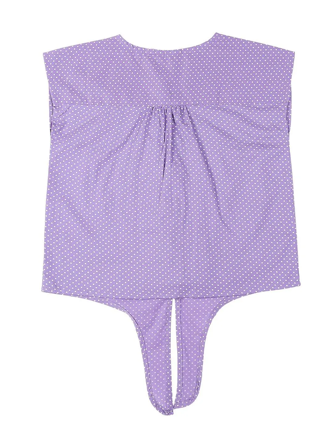 Girls Lavender Solid Shirt Style Top