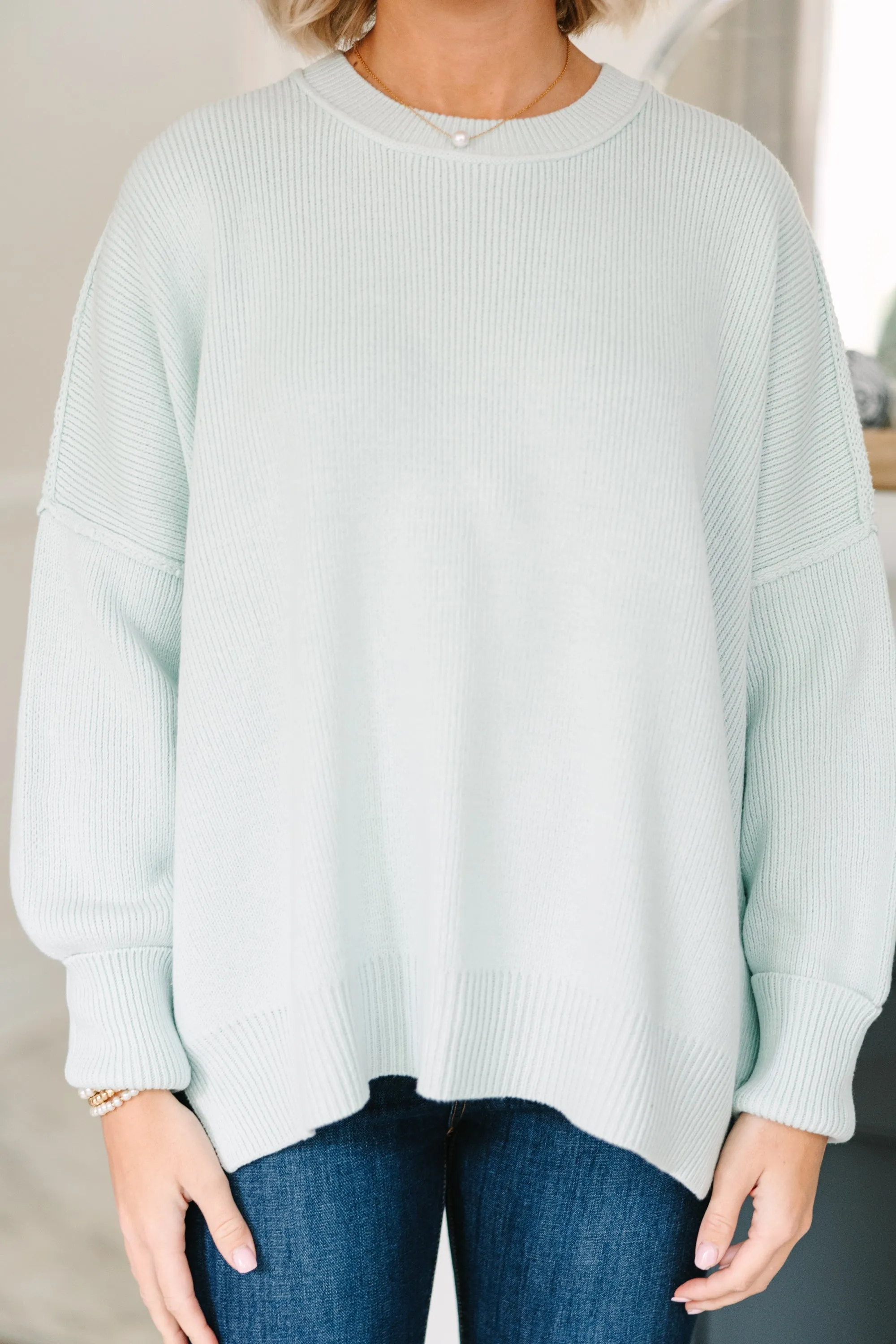 Give You Joy Light Green Dolman Sweater