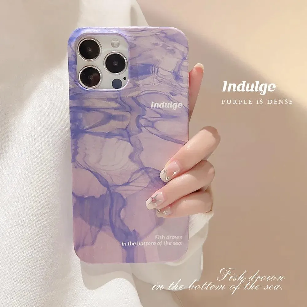 Glossy Cute Water Ripple Art Phone Case for iPhone 14, 13, 12, 11, Pro Max, XR, XS Max, 7, 8, and 14 Plus