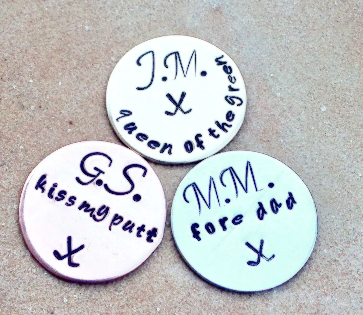 golf markers, Fathers Day Gift, gifts for dad, fore dad, kiss my putt, golf, golf gifts, Mothers Day, personalized gifts