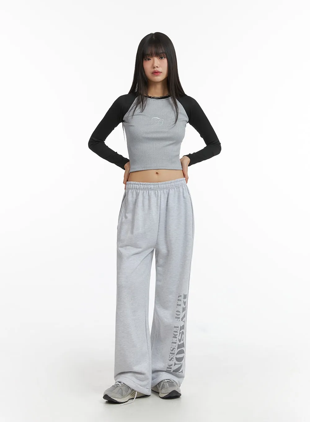 Graphic Lettering Sweatpants (UNISEX) CJ412