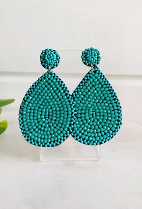 Harper Beaded Earrings in Turquoise