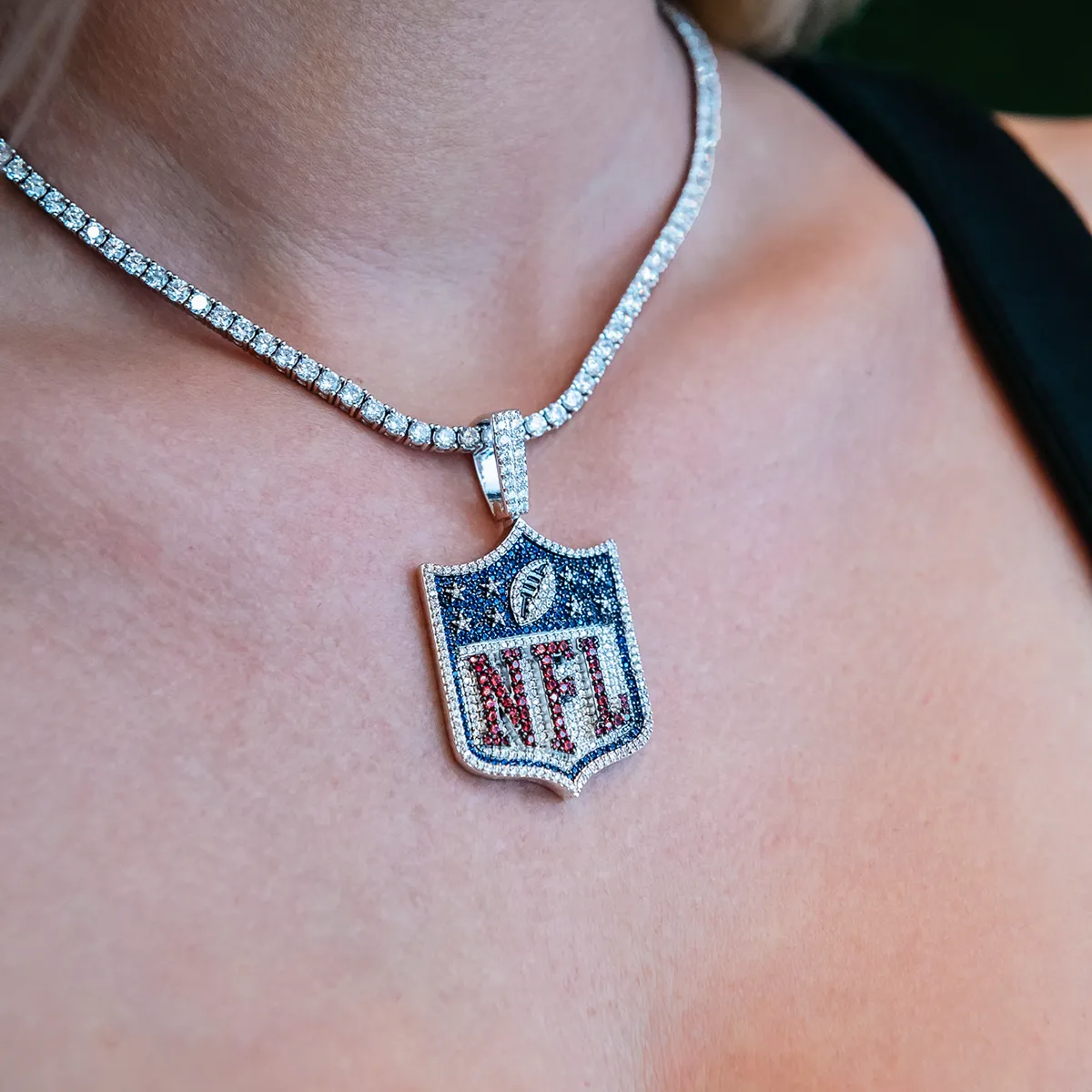 Iced NFL Logo Pendant