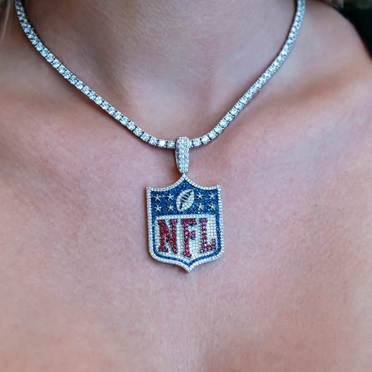 Iced NFL Logo Pendant