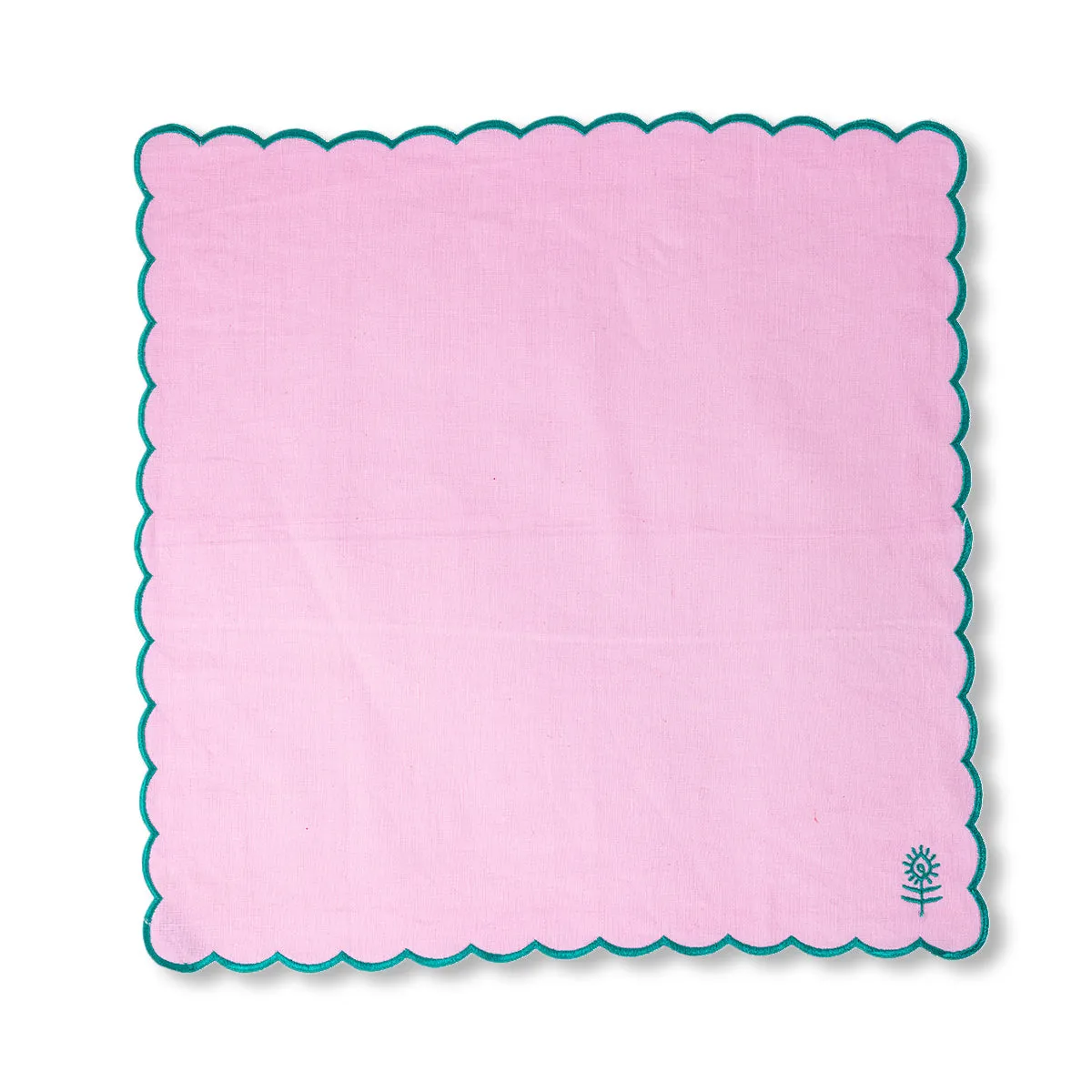 Icon Linen Napkins S/4 - Light Pink   Emerald