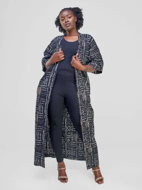 Izulu Ashanti 6 Kimono - Black Print