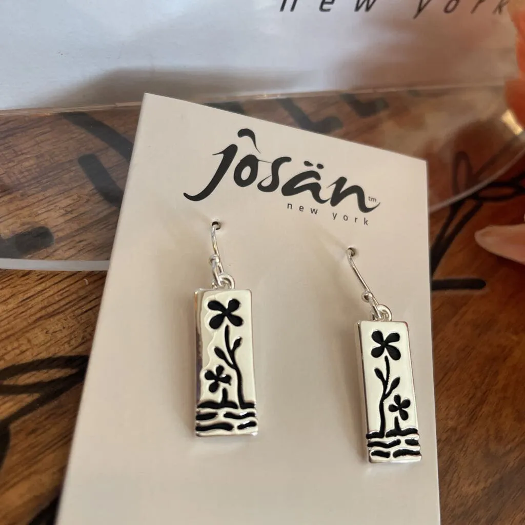 Josan SSW Stamped Double Flower Earrings