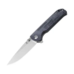 Kizer Justice N690 Blade Liner Lock Denim Micarta Handle V4543N7 (3.80  Satin)