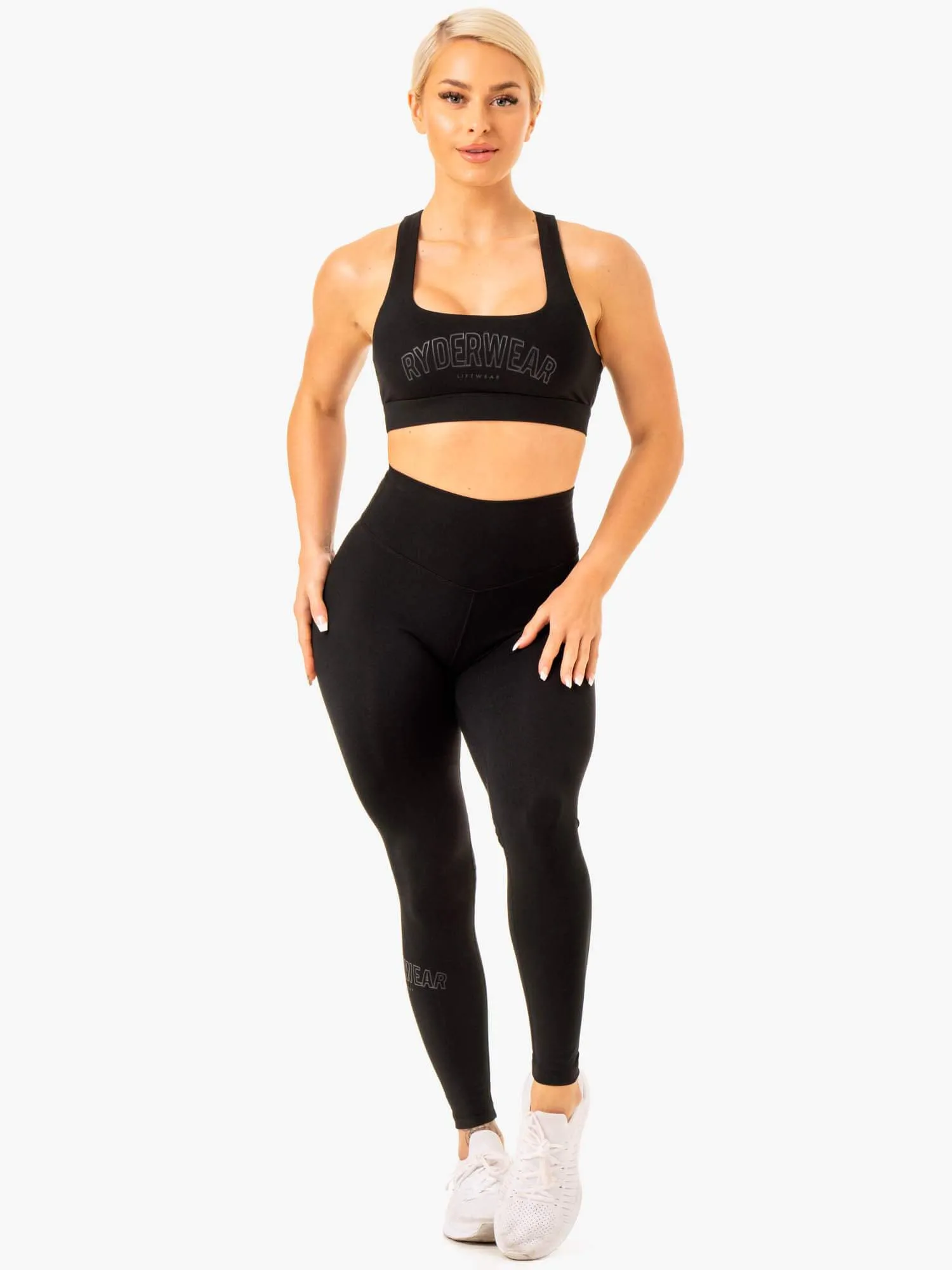 Knockout Racer Back Sports Bra - Black