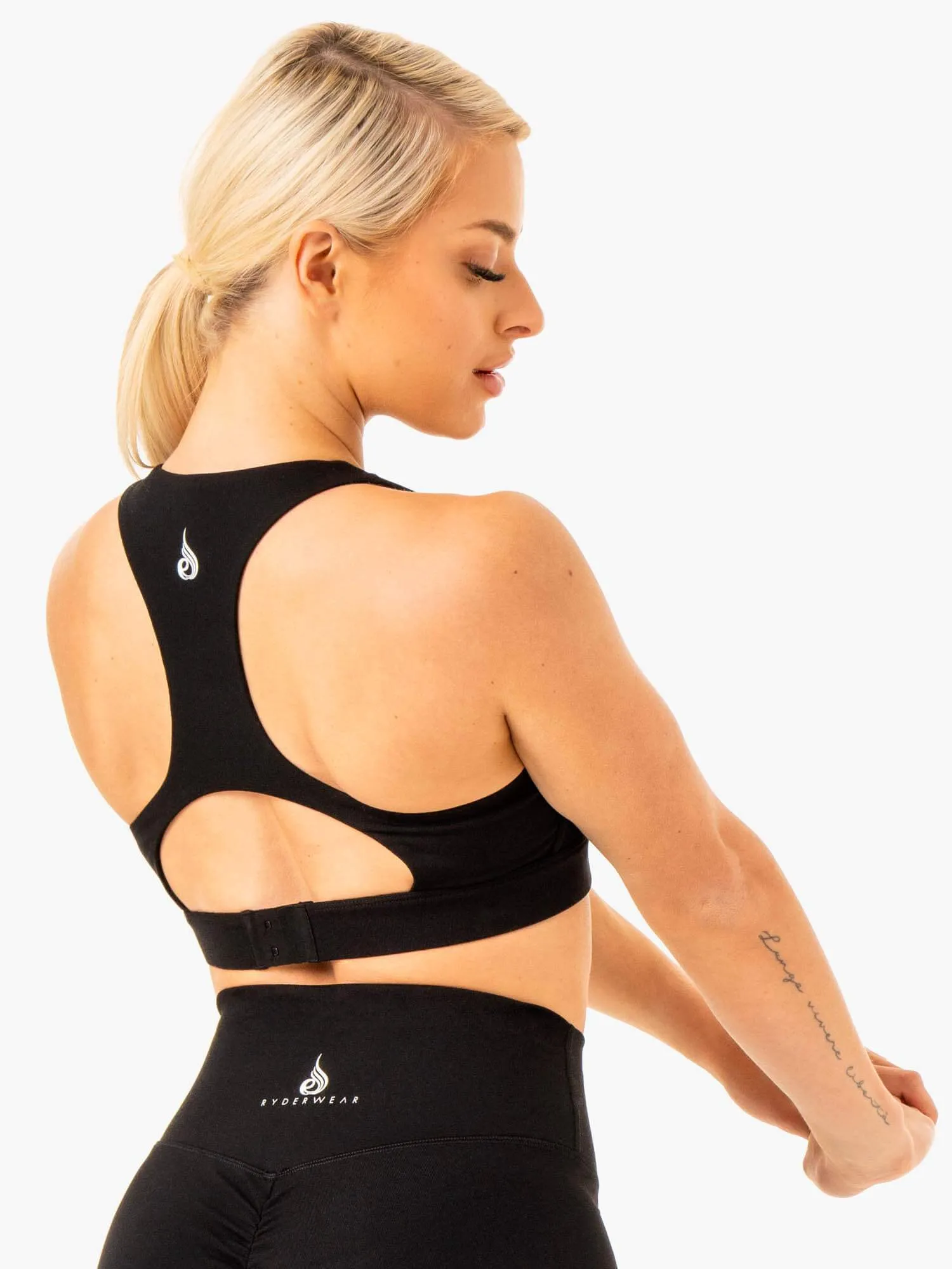 Knockout Racer Back Sports Bra - Black